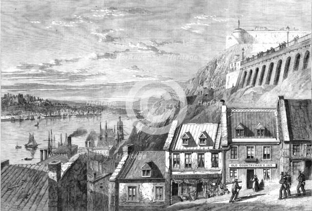 The Visit of the Prince of Wales to Canada - the Citadel of Quebec, from Prescott Gate...., 1860. Creator: Richard Principal Leitch.