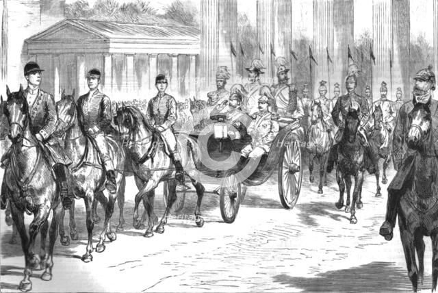 ''The Visit of the Prince of Wales to the German Emperor; The Prince accompanied by the...', 1890. Creator: Unknown.