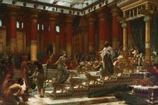 The visit of the Queen of Sheba to King Solomon, 1890. Artist: Poynter, Edward John (1836-1919)