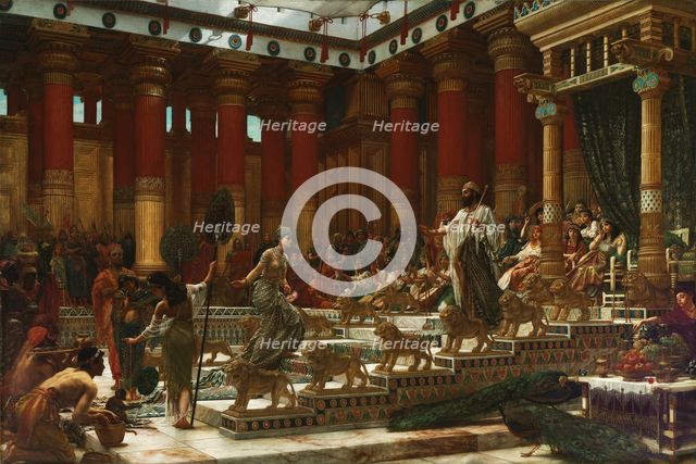 The visit of the Queen of Sheba to King Solomon, 1890. Artist: Poynter, Edward John (1836-1919)