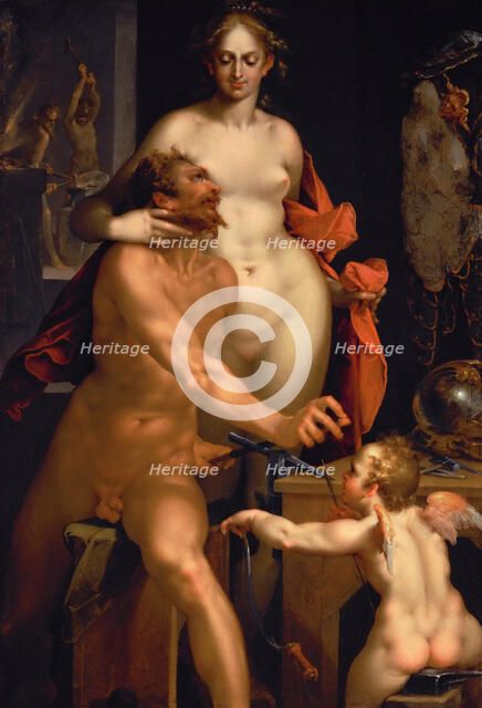 The Visit of Venus to Vulcan, c. 1610. Artist: Spranger, Bartholomeus (1546-1611)