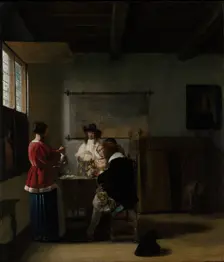 The Visit, ca. 1657. Creator: Pieter de Hooch