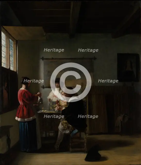 The Visit, ca. 1657. Creator: Pieter de Hooch.
