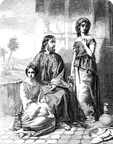 "The Visit to Bethany" - painted by A. B. Clay - from the Exhibition of the National Institution, 18 Creator: Unknown
