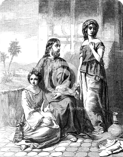 "The Visit to Bethany" - painted by A. B. Clay - from the Exhibition of the National Institution, 18 Creator: Unknown.