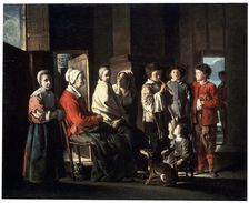 The Visit to the Grandmother 1645. Artist: Louis Le Nain