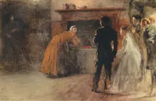 The Visit to the Mad Woman After The Interrupted Marriage c1870, (1942). Creator: Fred Walker