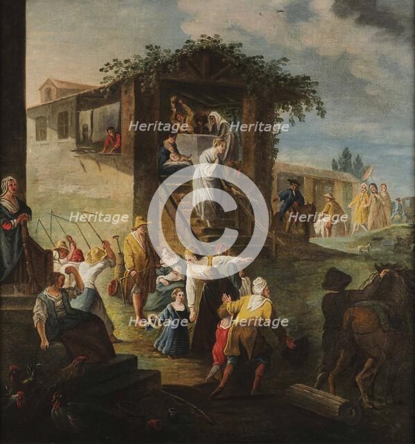 The visit to the nurse, um 1700. Creator: Pittetti (Palanca), Angela Maria (1690-1763).