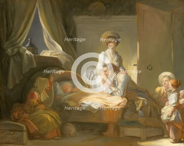 The Visit to the Nursery, c. 1775. Creator: Jean-Honore Fragonard.