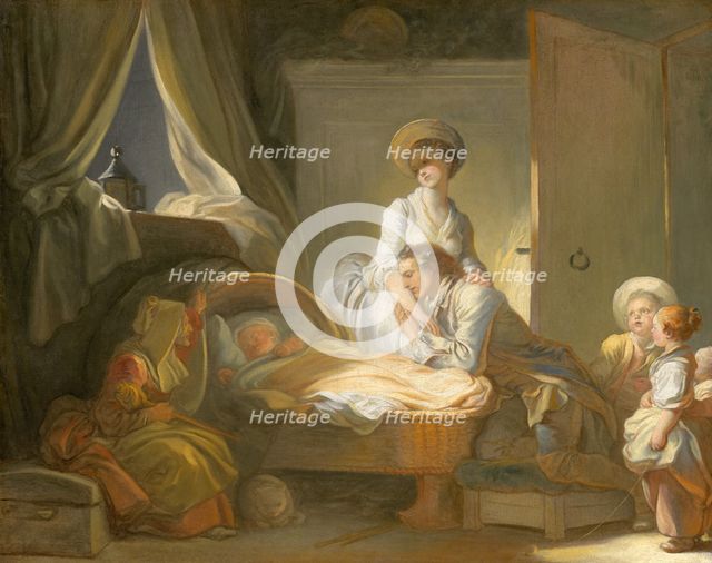 The Visit to the Nursery, c. 1775. Creator: Jean-Honore Fragonard.