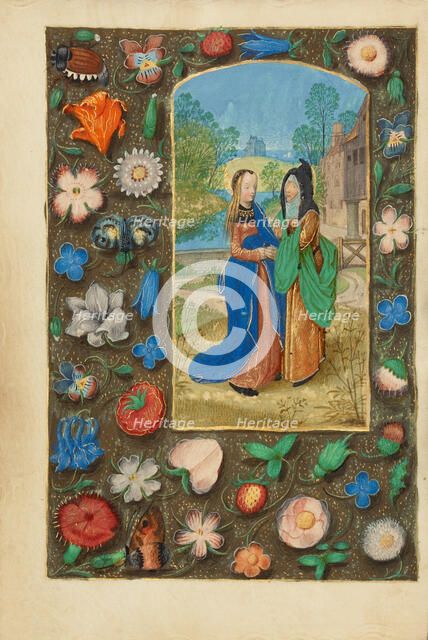 The Visitation; Crohin-La Fontaine Hours, about 1480-1485 ?. Creator: Master of the Dresden Prayer Book.