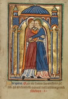 The Visitation, about 1190-1200; text added about 1480-1490. Creator: Unknown