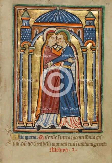 The Visitation, about 1190-1200; text added about 1480-1490. Creator: Unknown.
