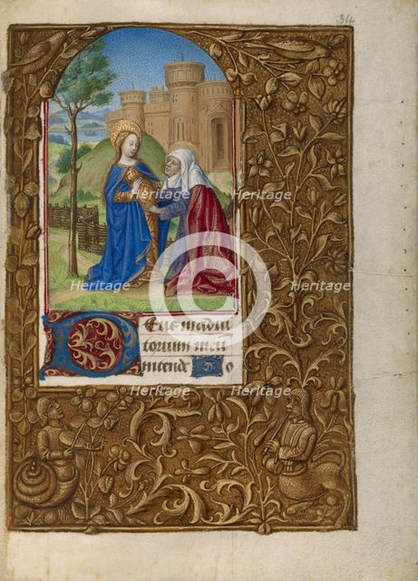 The Visitation, about 1480-1490. Creator: Associate of Georges Trubert (French, active Provence, France 1469 - 1508);.
