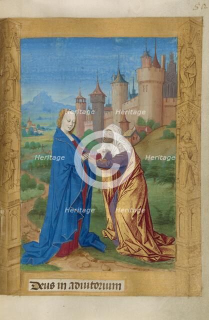 The Visitation; Book of Hours, 1478. Creator: Master of Guillaume Lambert.