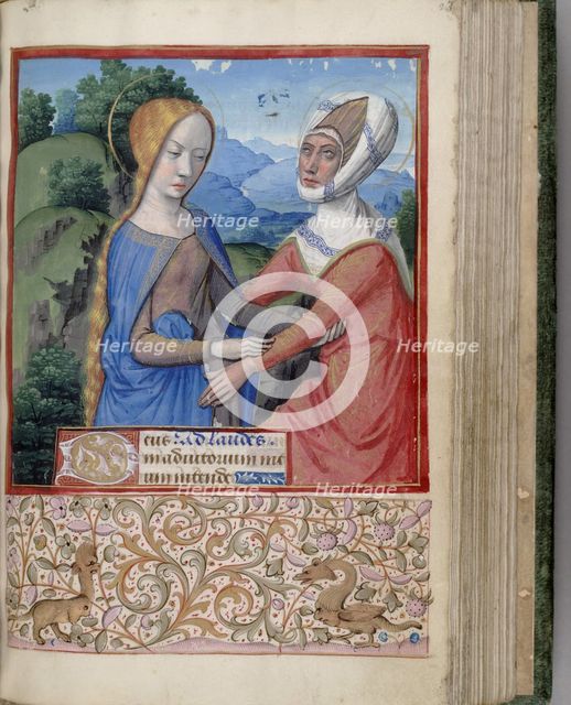 The Visitation (Book of Hours), 1485-1499. Artist: Bourdichon, Jean (1457-1521)