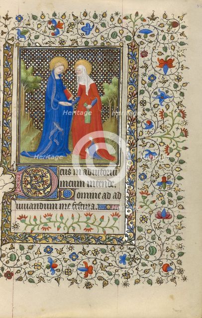 The Visitation; Book of Hours, about 1415-1420. Creators: Boucicaut Master, Workshop of the Boucicaut Master.