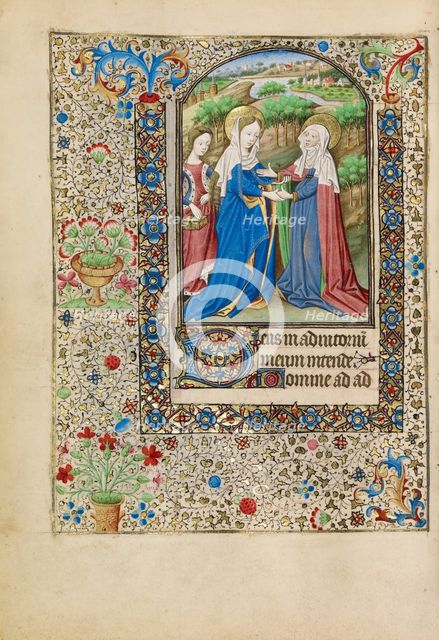 The Visitation; Book of Hours, about 1440-1450. Creator: Workshop of the Bedford Master.