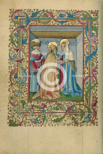 The Visitation; Book of Hours, about 1460. Creator: Unknown.