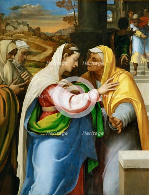 The Visitation, c. 1519. Creator: Piombo, Sebastiano, del (1485-1547).