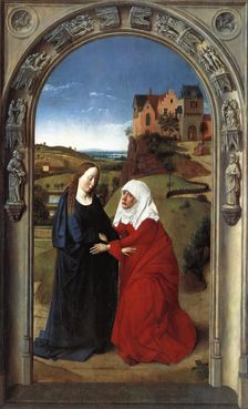The Visitation, c1445. Creators: Dieric Bouts, Workshop of Dieric Bouts