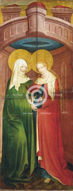 The Visitation (exterior wing of the altarpiece allegedly from Saint Peter's, Frankfurt), c1420. Creator: Master of the Middle Rhine.