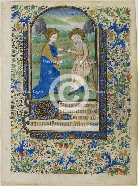 The Visitation, from a Book of Hours, 1440s. Creator: Unknown.
