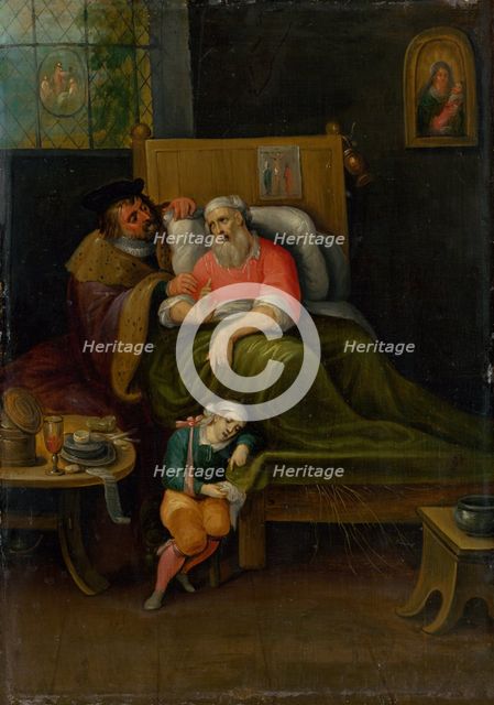 The Visitation of the Sick from the Seven Acts of Mercy, 1620-1630. Creator: Workshop of Frans Francken the Younger.