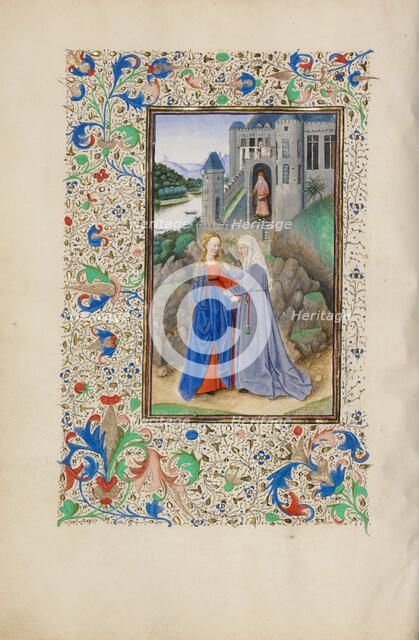 The Visitation; Llangattock Hours, 1450s. Creator: Master of the Llangattock Hours.