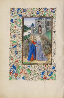 The Visitation; Llangattock Hours, 1450s. Creator: Master of the Llangattock Hours