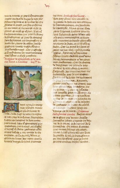 The Visitation; Miroir Historial, about 1475. Creator: Unknown.