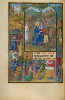 The Visitation; Spinola Hours, about 1510-1520. Creator: Master of the Dresden Prayer Book