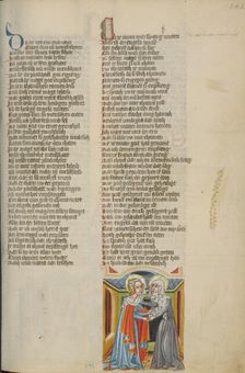 The Visitation; Weltchronik, about 1400-1410. Creator: Unknown