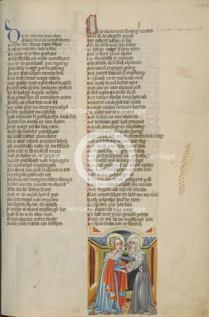 The Visitation; Weltchronik, about 1400-1410. Creator: Unknown.