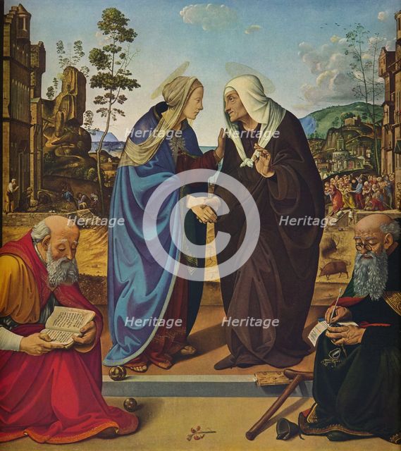 'The Visitation with Saints Nicholas and Anthony Abbot', c1489-1490. Artist: Piero di Cosimo.