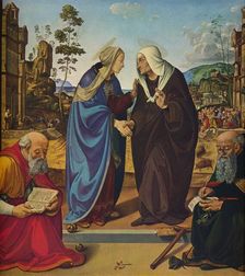 The Visitation with Saints Nicholas and Anthony Abbot c1489-1490. Artist: Piero di Cosimo