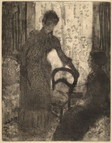 The Visitor, c. 1880. Creator: Mary Cassatt
