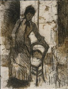The Visitor (verso), c. 1881. Creator: Mary Cassatt (American, 1844-1926)