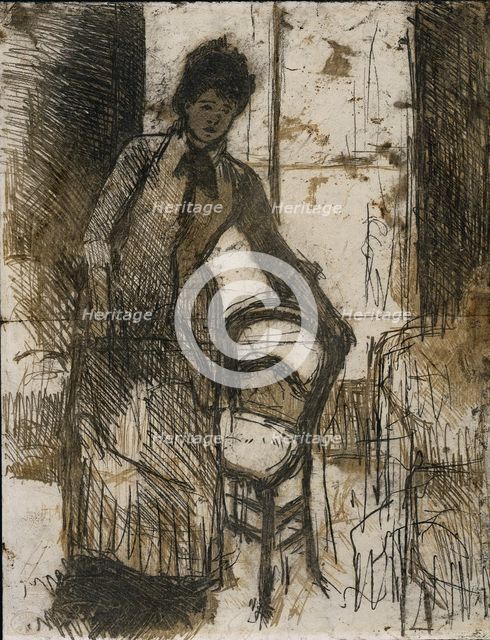 The Visitor (verso), c. 1881. Creator: Mary Cassatt (American, 1844-1926).