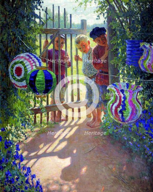 The Visitors', 1913.  Creator: Bogdanov-Belsky, Nikolai Petrovich (1868-1945).