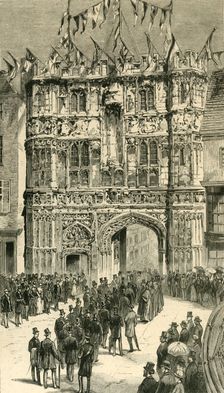 The Visitors Being Introduced To The Dean: Colonial and Indian Visitors at Canterbury 1886. Creator: Unknown