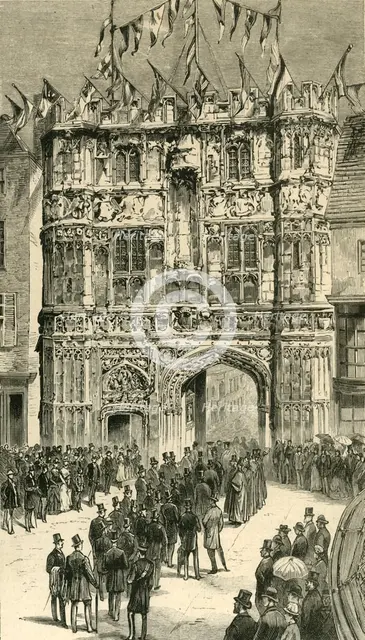'The Visitors Being Introduced To The Dean: 'Colonial and Indian Visitors at Canterbury', 1886. Creator: Unknown.