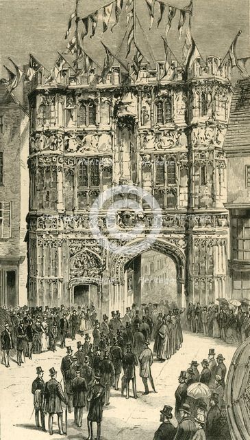 'The Visitors Being Introduced To The Dean: 'Colonial and Indian Visitors at Canterbury', 1886. Creator: Unknown.
