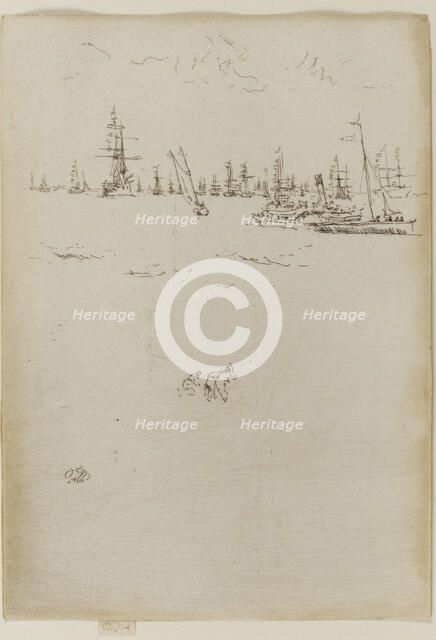 The Visitors' Boat, 1887. Creator: James Abbott McNeill Whistler.