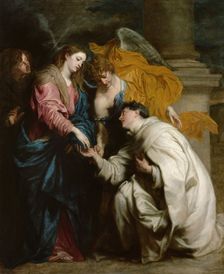 The Vision of the Blessed Hermann Joseph (The Mystical Engagement of the Blessed...1629-1630. Creator: Dyck, Sir Anthony van (1599-1641)