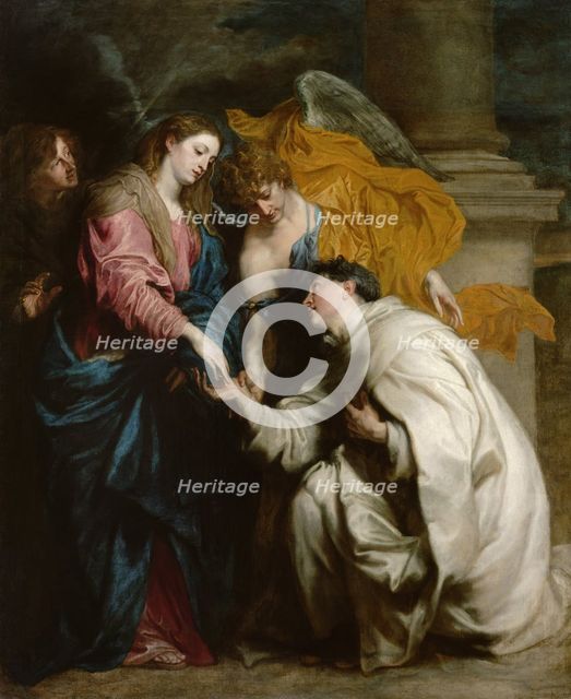The Vision of the Blessed Hermann Joseph (The Mystical Engagement of the Blessed...1629-1630. Creator: Dyck, Sir Anthony van (1599-1641).