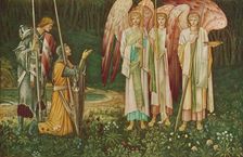 The Vision of the Holy Grail 1891. Creators: John Henry Dearle, Sir Edward Coley Burne-Jones