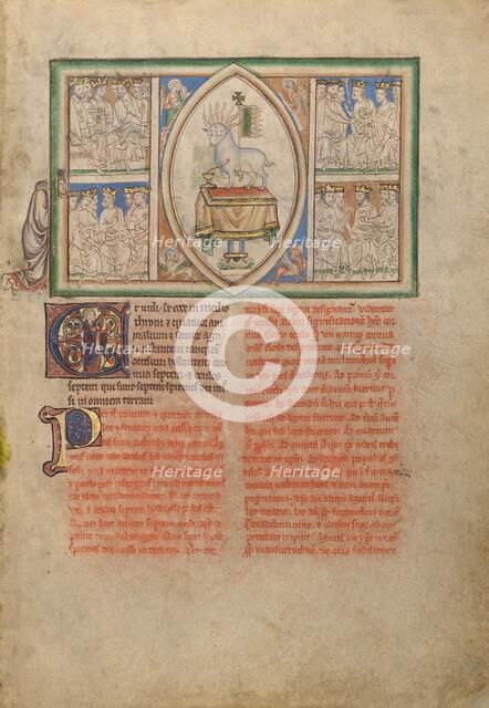 The Vision of the Lamb in the Midst of the Four Living Creatures and the Twenty..., about 1255-1260. Creator: Unknown.