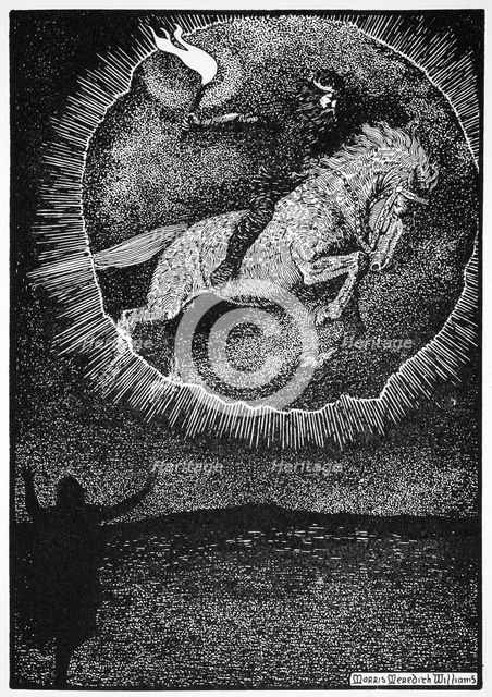 'The Vision of the Man on the Grey horse', 1913.  Creator: Morris Meredith Williams.