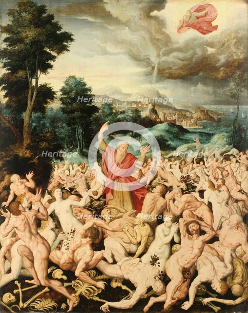 The Vision of the Prophet Ezekiel, 1565. Creator: Fendt, Tobias (1520/30-1576).